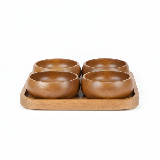 Wooden Bowl Set 4 Pieces